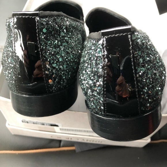 Jimmy Choo Coarse Glitter Slipper Ships Same Day - Picture 5 of 7